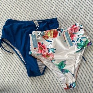 Two high waisted bikini bottoms